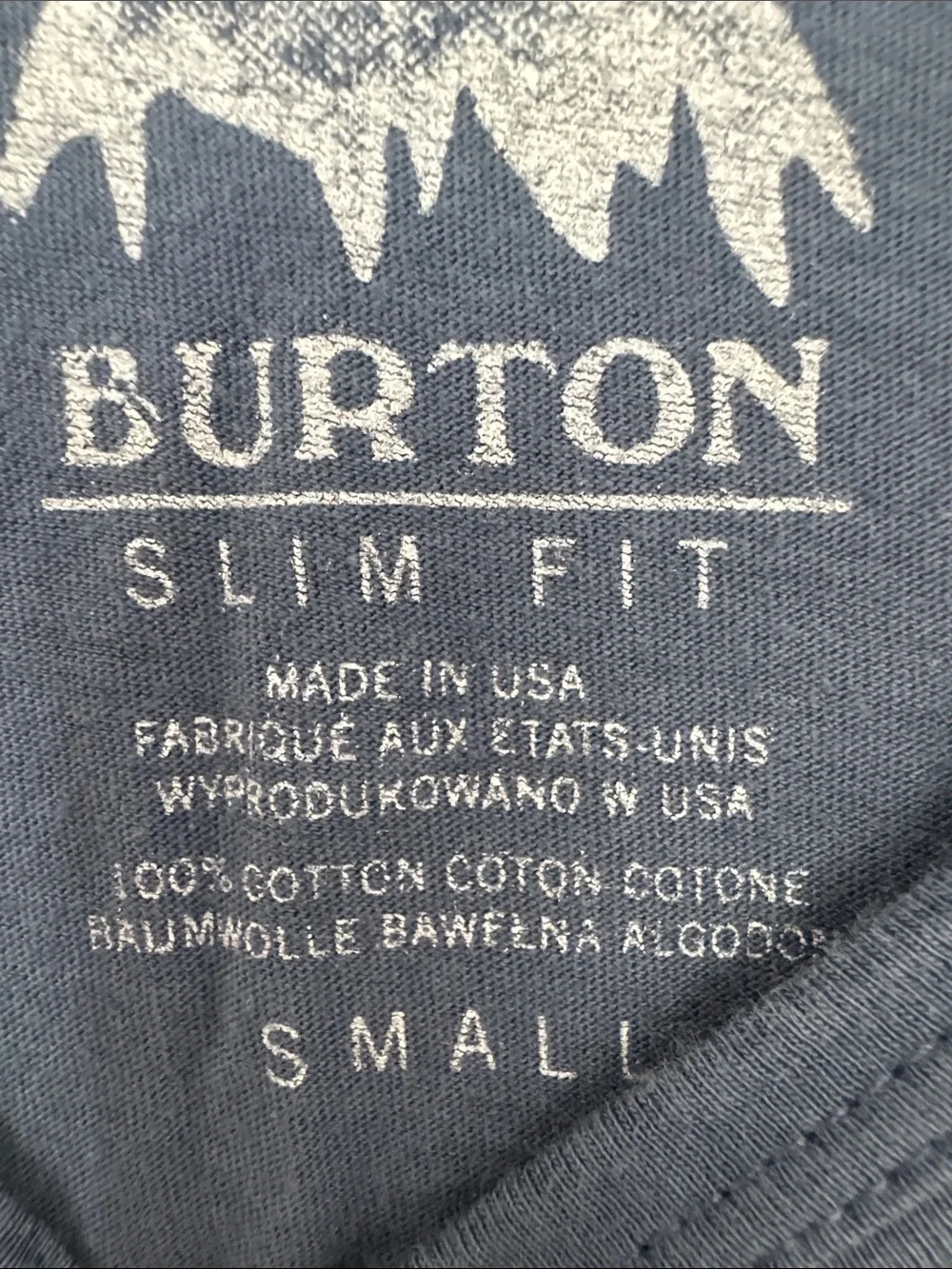 Men’s Burton Blue Sleeveless Cotton Tank Top - Picture 2 of 8